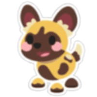 African Painted Dog Sticker  - Rare from Pets Plus Sticker Pack